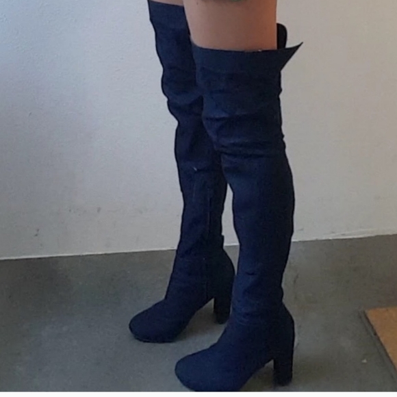 Vogue nastygal denim over the knee b… - Picture 3 of 5